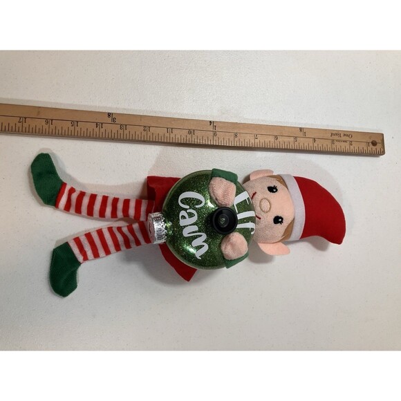 14” Christmas Elf Cam Plush Boy Doll Xmas Ball Kids Holiday Fun Greenbrier - Picture 3 of 4